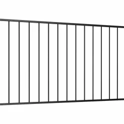 Clôtures & Barrières-vidaXL Panneau de clôture Woerden en acier thermolaqué 1,7m x 0,75m Noir