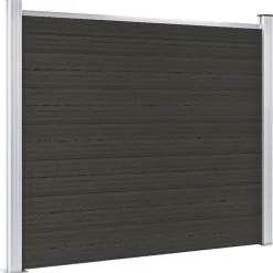 Clôtures & Barrières-vidaXL Panneau de clôture WPC 180x146 cm Noir