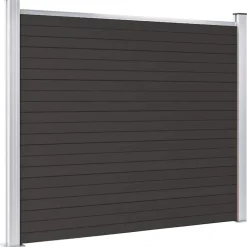 Clôtures & Barrières-vidaXL Panneau de clôture WPC 180x146 cm Noir