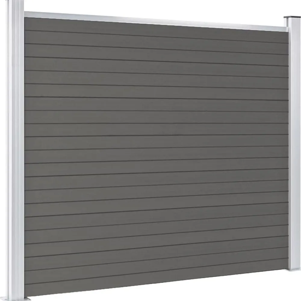 Clôtures & Barrières-vidaXL Panneau de clôture WPC 180x146 cm Gris