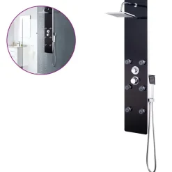vidaXL Panneau de douche Verre 25 x 44,6 x 130 cm