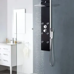vidaXL Panneau de douche Verre 25 x 44,6 x 130 cm