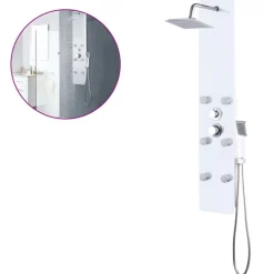 vidaXL Panneau de douche Verre 25 x 44,6 x 130 cm