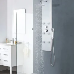 vidaXL Panneau de douche Verre 25 x 44,6 x 130 cm