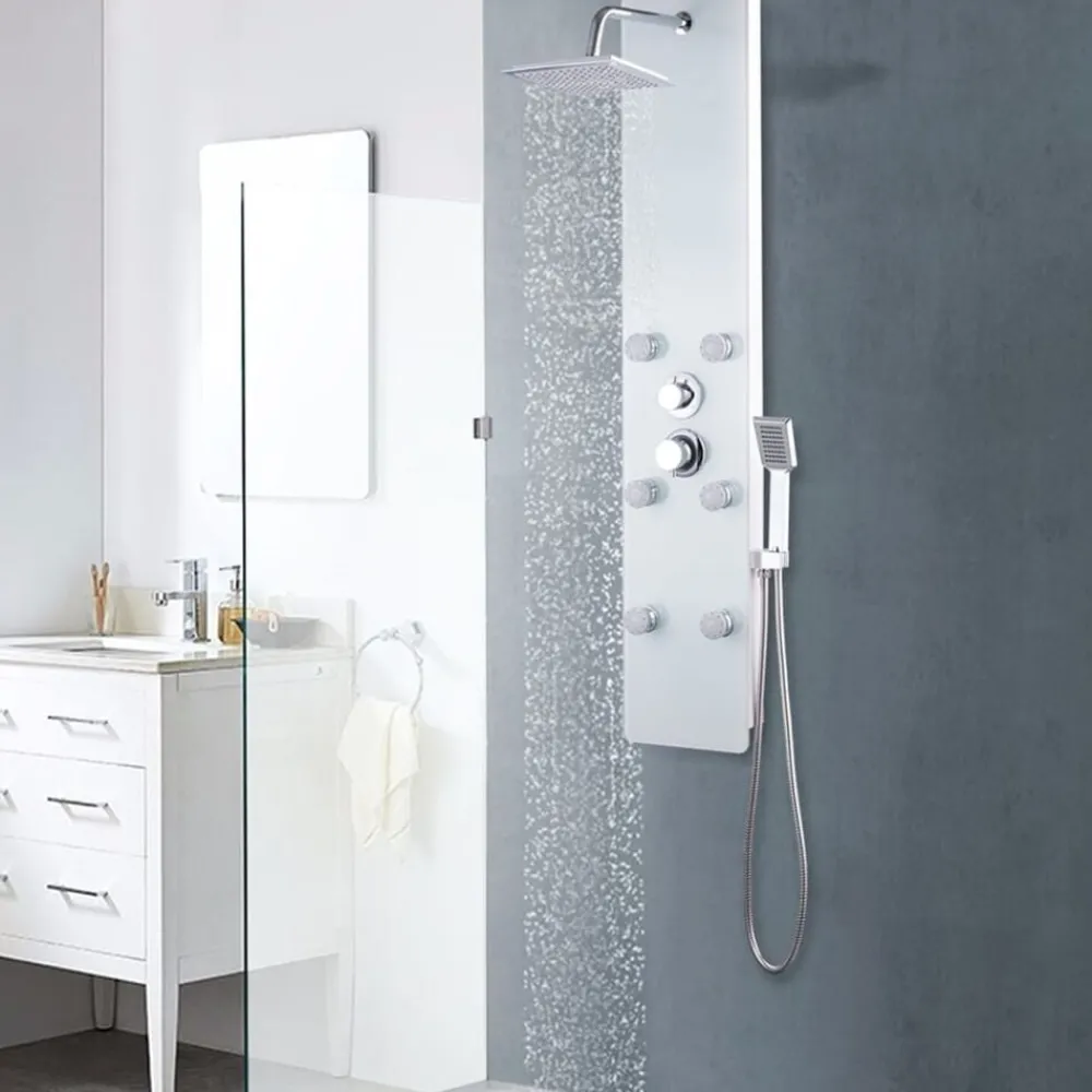 vidaXL Panneau de douche Verre 25 x 44,6 x 130 cm