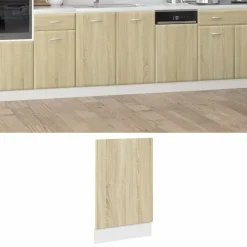 vidaXL Panneau de lave-vaisselle Chêne Sonoma 45 x 3 x 67 cm Bois d'ingénierie