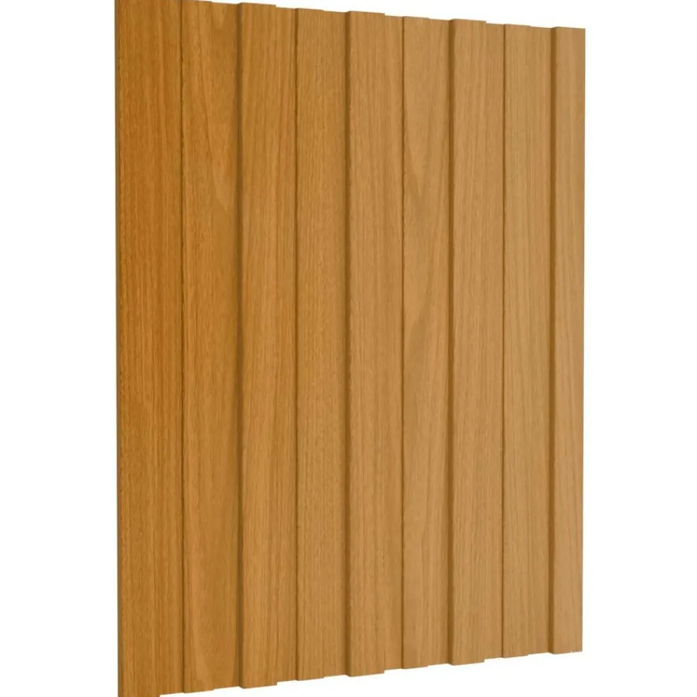 Matériaux De Construction-vidaXL Panneau de toiture 12 pcs Naturel 60 x 45 cm Acier galvanisé Bois clair