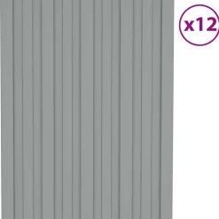 vidaXL Panneau de toiture 12 pcs 60 x 45 cm Acier galvanisé
