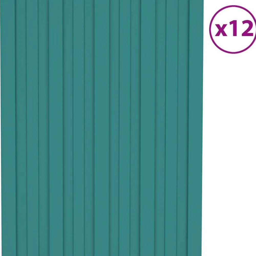vidaXL Panneau de toiture 12 pcs 60 x 45 cm Acier galvanisé