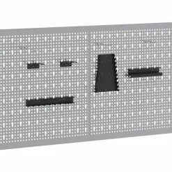 vidaXL Panneau mural à outils 2 pcs Gris 100 x 1 x 60 cm