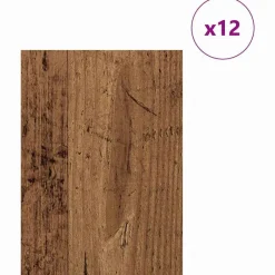 Arts & Loisirs-vidaXL Panneaux décoratifs 12 pcs 21 x 30 x 0,27 cm Bois ancien