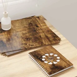 vidaXL Panneaux décoratifs 12 pcs Chêne fumé 30 x 30 x 0,27 cm