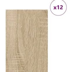 Arts & Loisirs-vidaXL Panneaux décoratifs 12 pcs Chêne Sonoma 40 x 60 x 0,27 cm Chêne sonoma