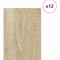 Arts & Loisirs-vidaXL Panneaux décoratifs 12 pcs Chêne Sonoma 30 x 42 x 0,27 cm Chêne sonoma