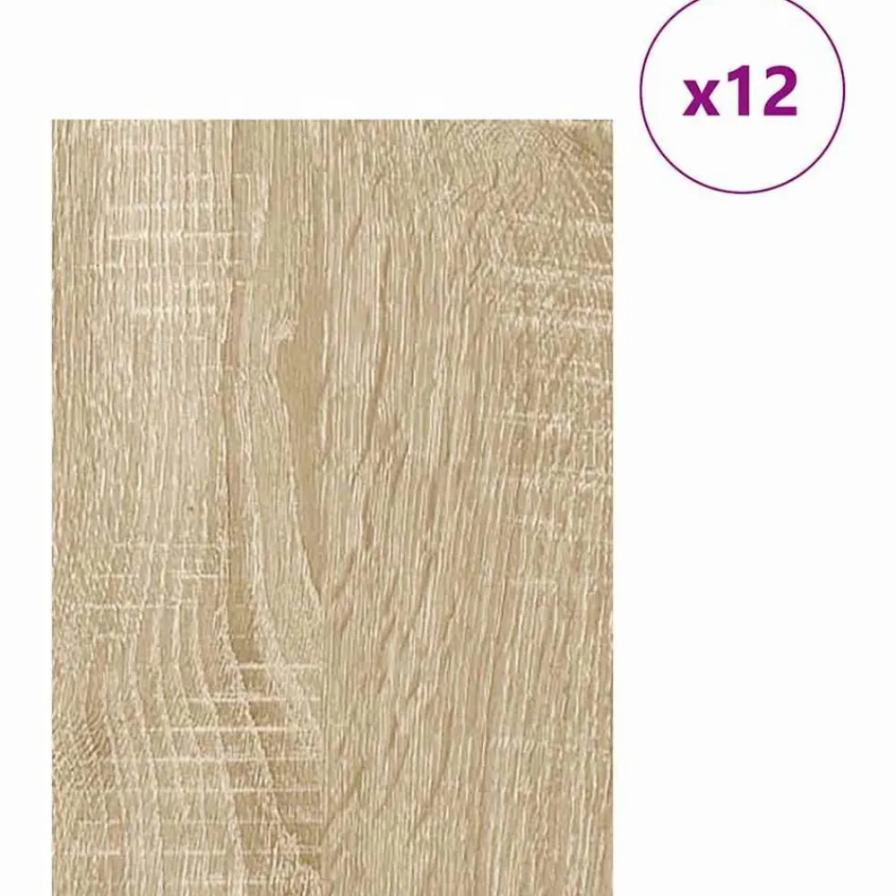 Arts & Loisirs-vidaXL Panneaux décoratifs 12 pcs Chêne Sonoma 30 x 42 x 0,27 cm Chêne sonoma