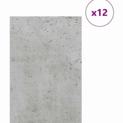 Arts & Loisirs-vidaXL Panneaux décoratifs 12 pcs 40 x 60 x 0,27 cm Gris béton
