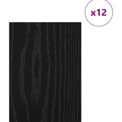 vidaXL Panneaux décoratifs 12 pcs Chêne noir 21 x 30 x 0,27 cm