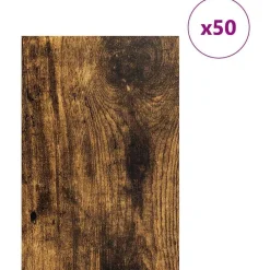 vidaXL Panneaux décoratifs 50 pcs Chêne fumé 40 x 60 x 0,27 cm