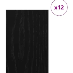 Arts & Loisirs-vidaXL Panneaux décoratifs 12 pcs Chêne noir 40 x 60 x 0,27 cm Chêne noir