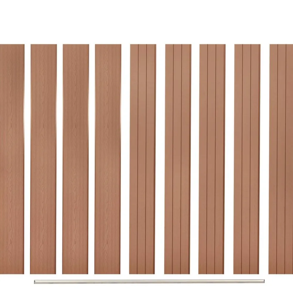 vidaXL Panneaux de clôture de remplacement 9 pcs WPC 170 cm