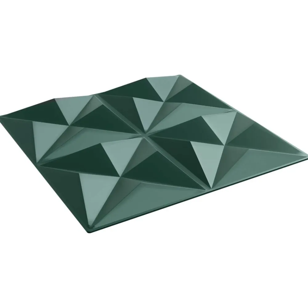 vidaXL Panneaux muraux 48 pcs Vert Origami 50 x 50 cm Mousse XPS