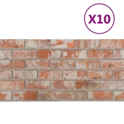 vidaXL Panneaux muraux 10 pcs 100 x 50 cm Mousse EPS