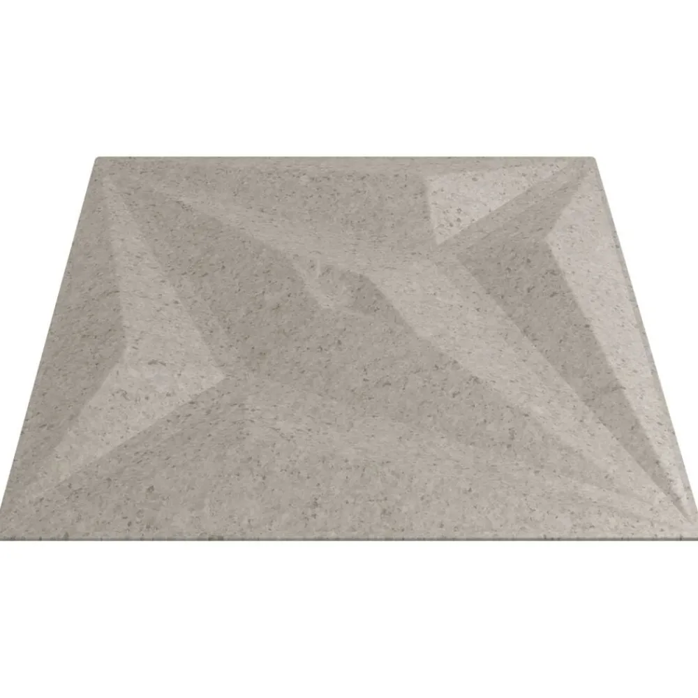 vidaXL Panneaux muraux 48 pcs Béton Étoile 50 x 50 cm Mousse XPS