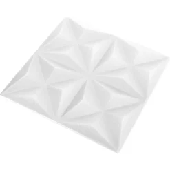 Matériaux De Construction-vidaXL Panneaux muraux 24 pcs 50 x 50 cm Mousse XPS Blanc origami