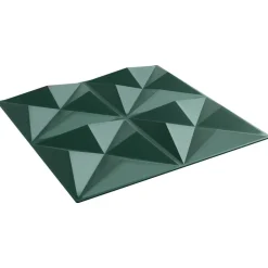 vidaXL Panneaux muraux 12 pcs Vert Origami 50 x 50 cm Mousse XPS