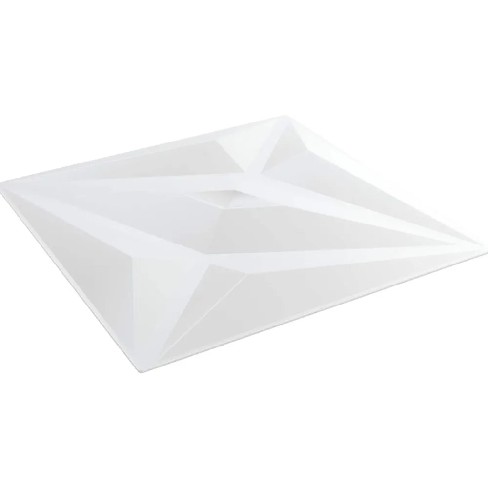 vidaXL Panneaux muraux 24 pcs Étoile Blanche 50 x 50 cm Mousse XPS
