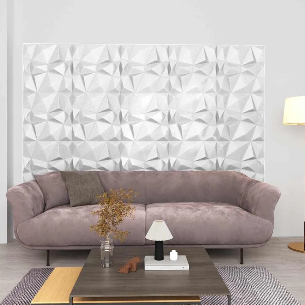 vidaXL Panneaux muraux 48 pcs 50 x 50 cm Mousse XPS