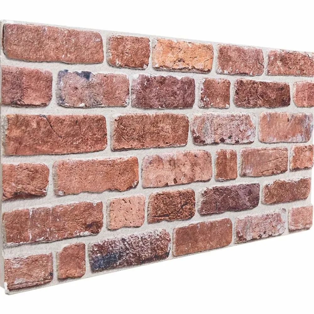 Matériaux De Construction-vidaXL Panneaux muraux 10 pcs Rouge 100 x 50 cm Mousse EPS Brique rouge