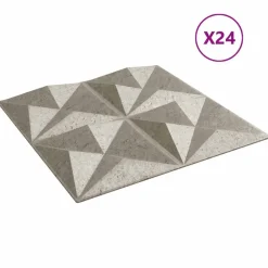 Matériaux De Construction-vidaXL Panneaux muraux 24 pcs 50 x 50 cm Mousse XPS Béton Origami