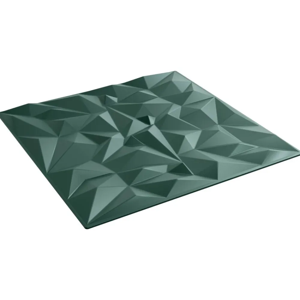 vidaXL Panneaux muraux 12 pcs Vert Améthyste 50 x 50 cm Mousse XPS