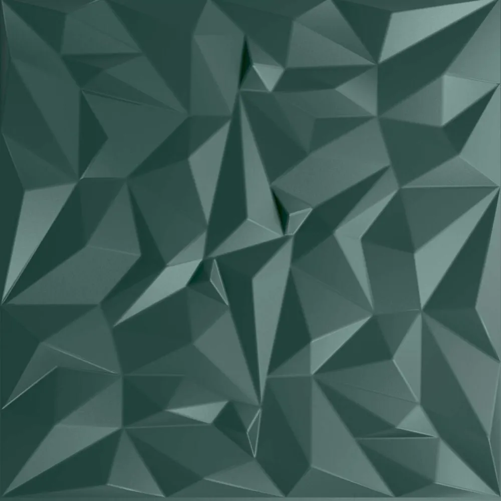 vidaXL Panneaux muraux 12 pcs Vert Améthyste 50 x 50 cm Mousse XPS