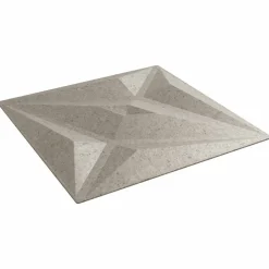 vidaXL Panneaux muraux 12 pcs Béton Étoile 50 x 50 cm Mousse XPS