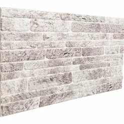 Matériaux De Construction-vidaXL Panneaux muraux 10 pcs 100 x 50 cm Gris clair et blanc
