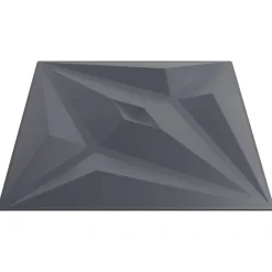 vidaXL Panneaux muraux Étoile 48 pcs Gris Étoile 50 x 50 cm Mousse XPS
