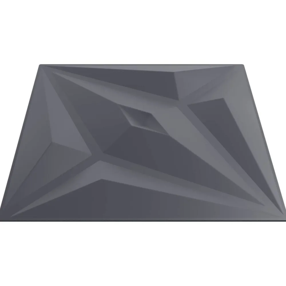 vidaXL Panneaux muraux Étoile 48 pcs Gris Étoile 50 x 50 cm Mousse XPS