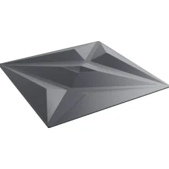 Matériaux De Construction-vidaXL Panneaux muraux Étoile 24 pcs Gris Étoile 50 x 50 cm Mousse XPS Étoile gris