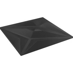 Matériaux De Construction-vidaXL Panneaux muraux Étoile 48 pcs Noir Étoile 50 x 50 cm Mousse XPS Noir étoilé