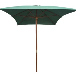 vidaXL Parasol avec poteau en bois 200 x 300 cm