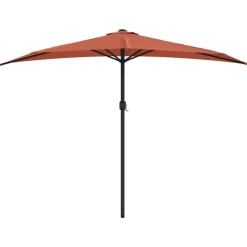 vidaXL Parasol de balcon et mât en aluminium Terre cuite 300x155x223cm