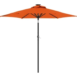 vidaXL Parasol de jardin avec mât en acier terre cuite 225x225x212 cm