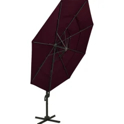 Pelouses & Jardins-vidaXL Parasol de jardin à 4 niveaux mât en aluminium Rouge bordeaux