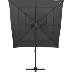 vidaXL Parasol de jardin à 4 niveaux avec mât en aluminium