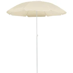 Pelouses & Jardins-vidaXL Parasol de jardin avec mât en acier sable 180 cm Couleur sable