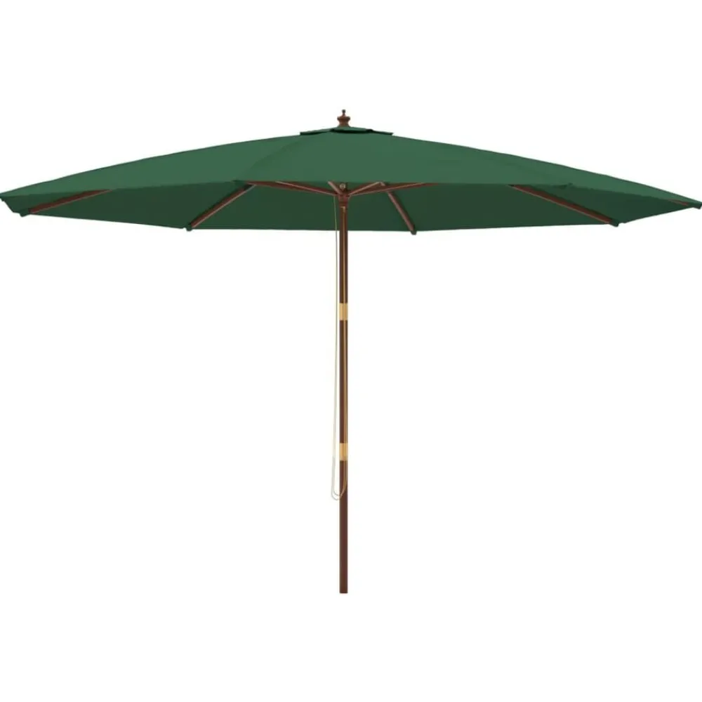 vidaXL Parasol de jardin avec mât en bois 400x273 cm