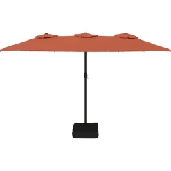 Pelouses & Jardins-vidaXL Parasol de jardin à double tête terre cuite 449x265 cm Couleur terre cuite