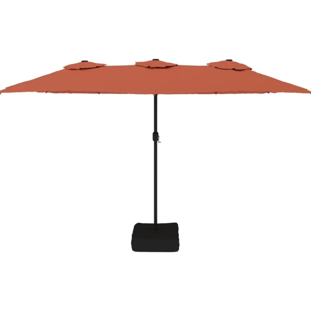 Pelouses & Jardins-vidaXL Parasol de jardin à double tête terre cuite 449x265 cm Couleur terre cuite